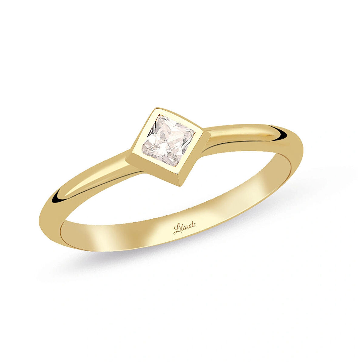 Prenses Taşlı Altın Yüzük