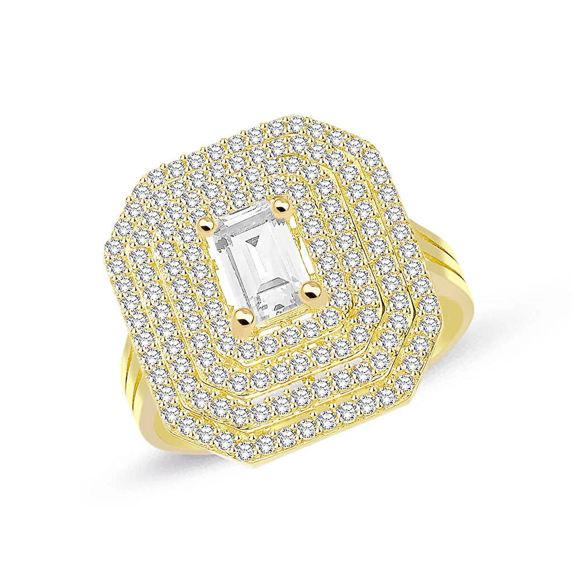 14 Ayar Altın Baget Yüzük