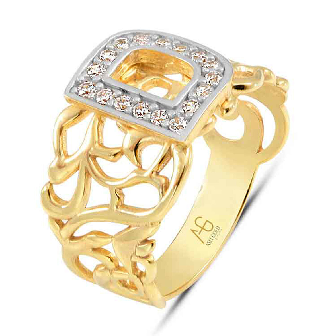 Altın D Harfi Yüzük (YZK0022)