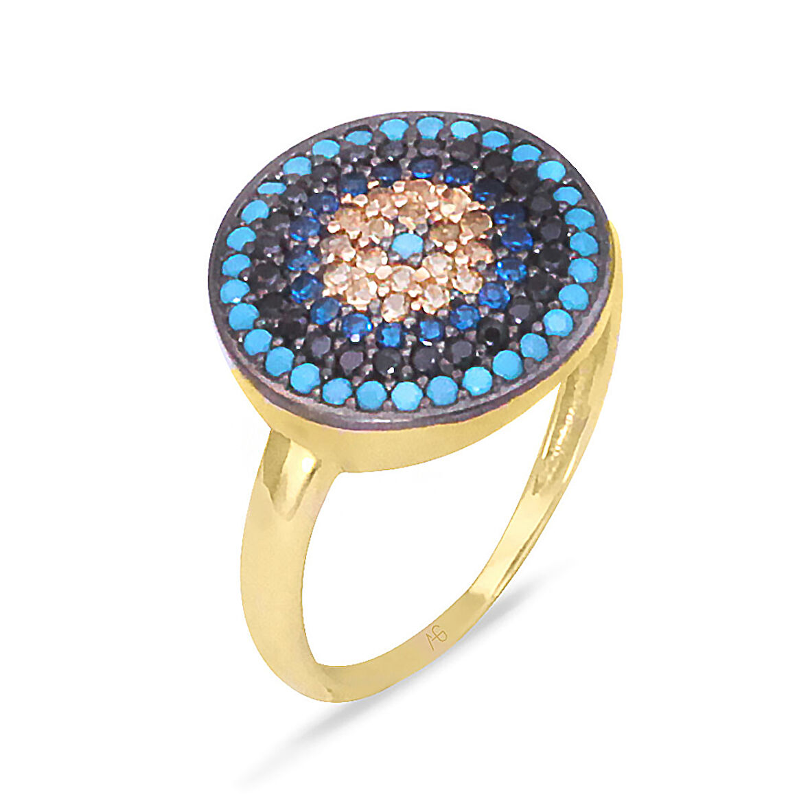 Nazar Boncuğu Altın Yüzük (YZK0213)