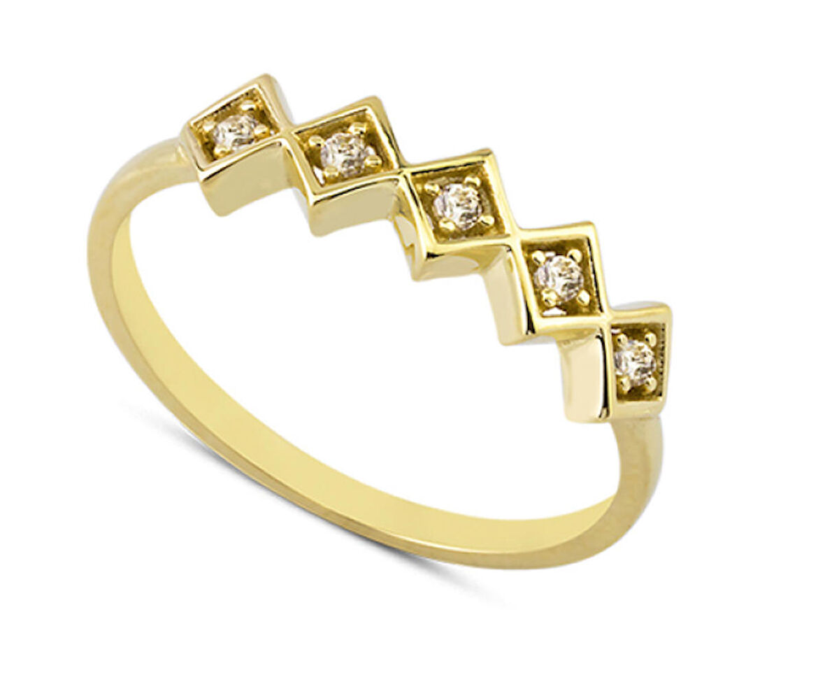 Harem Altın 14 Ayar Altın Baklava Motifli Yüzük YZK024