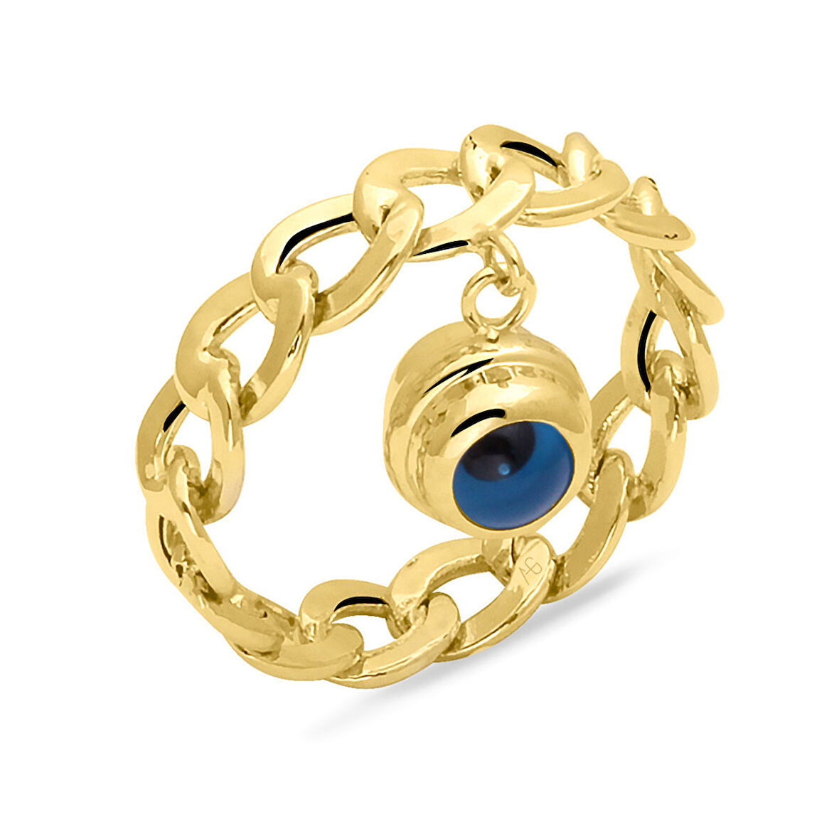 Altın Zincir Detay Nazar Yüzük (YZK0260)