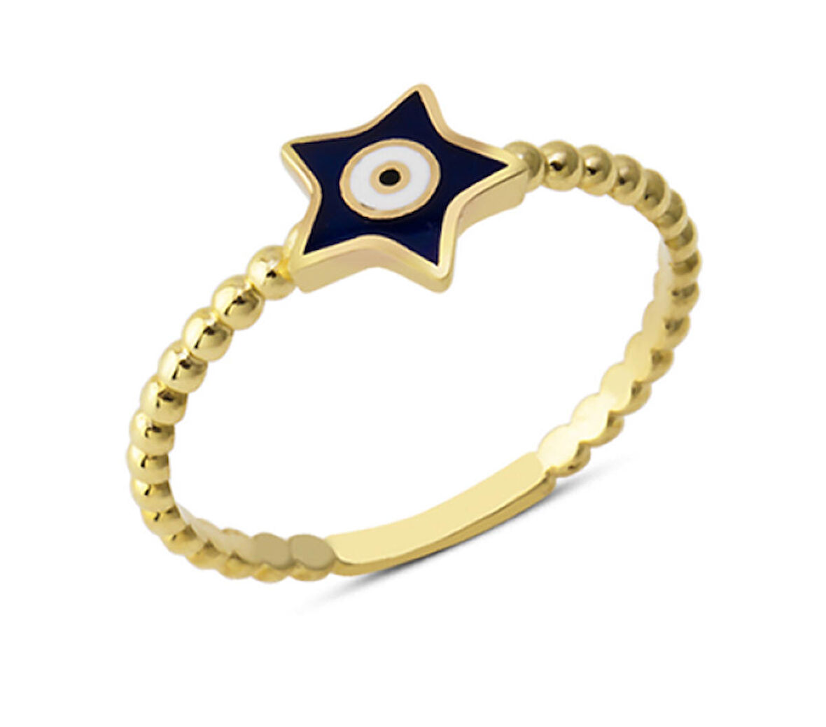 14 Ayar Altın Mineli Yıldız Yüzük YZK093B