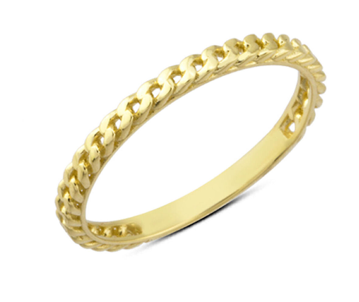 14 Ayar Altın Zincirli Yüzük YZK208