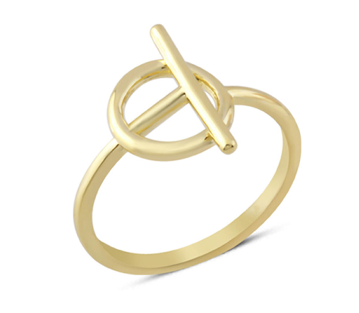 Harem Altın 14 Ayar Altın Geometrik Yüzük YZK275