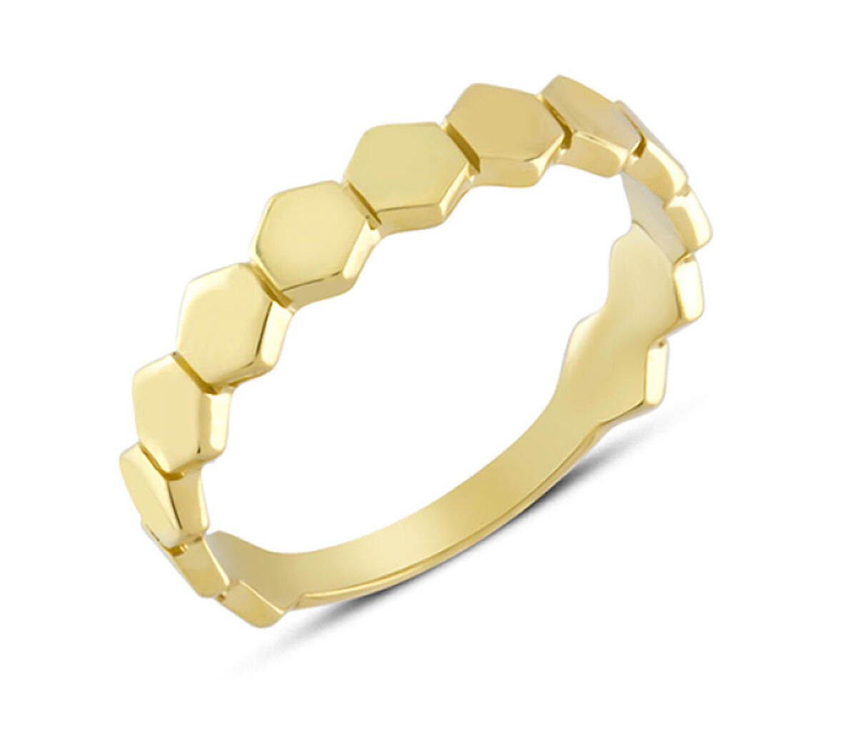 Harem Altın 14 Ayar Altın Mini Altıgen Yüzük YZK335