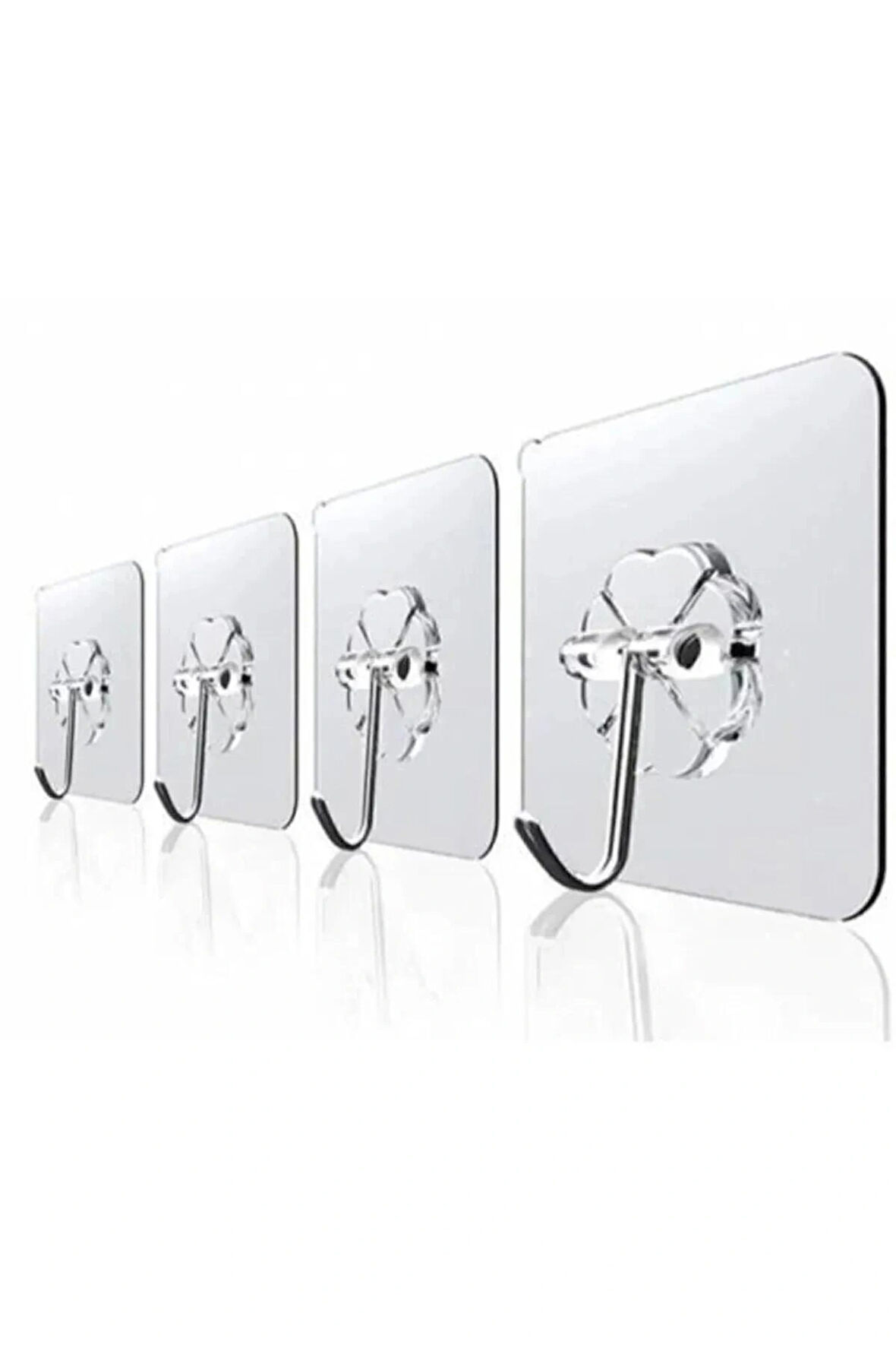 Pratik 1 Adet Güçlü Şeffaf Duvar Askısı Askılığı Yapışkan Kancalı Mutfak Banyo Askı