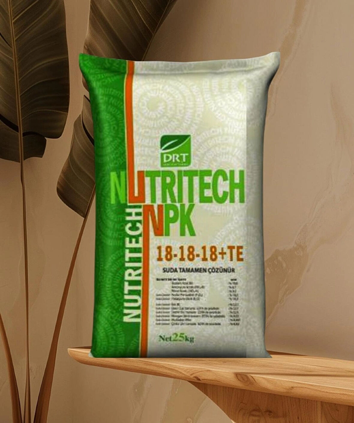 NPK Damlama Gübresi NUTRİTCH 18.18.18+TE Micro Elementli Tarım Gübresi 25Kg