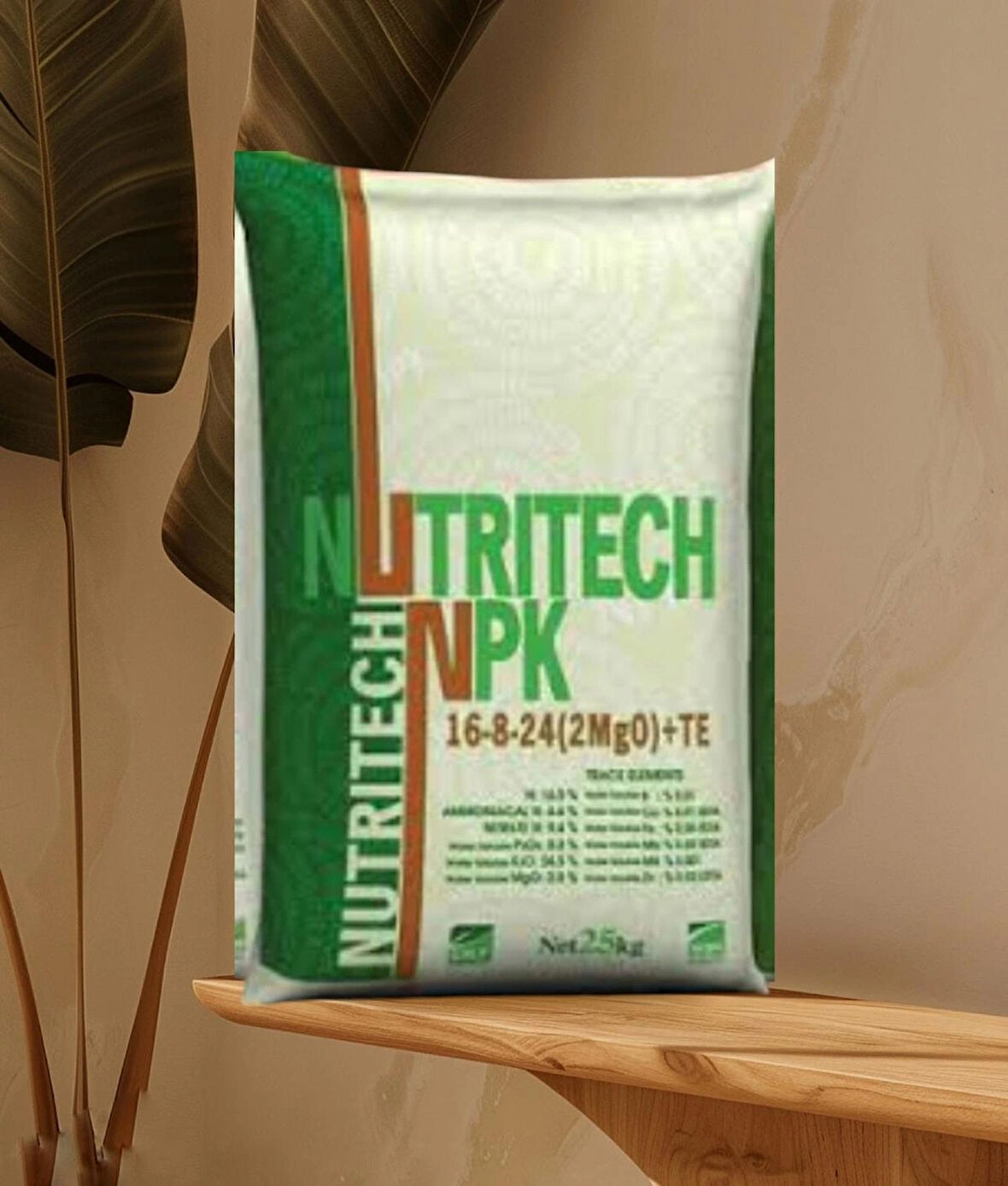 NPK Damlama Gübresi Nutritech 16-08-24+2MgO+Te Suda Tamamen Çözünür Gübre 25 Kg