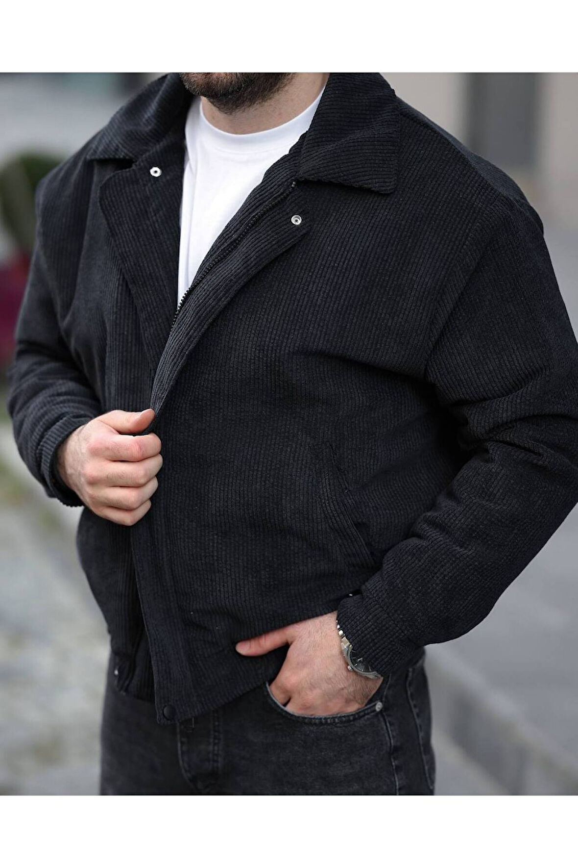 UNİSEX Kadife Baharlık Vinatage Oversize  Ceket