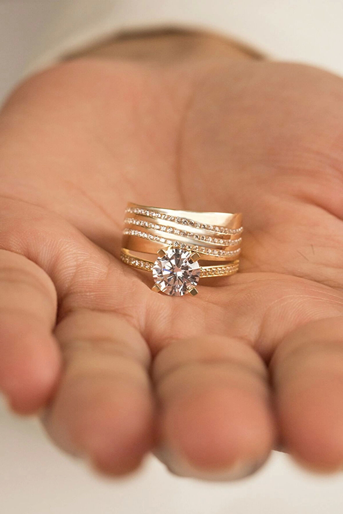 Tektaş Alyans Twin Altın Yüzük