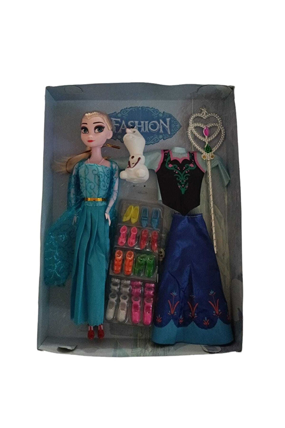 Eğitici Eğlenceli Çocuk Oyuncak Karlar Ülkesi Elsa Şarkı Söyleyen Yedek Anna Elbiseli Bebek Toplam