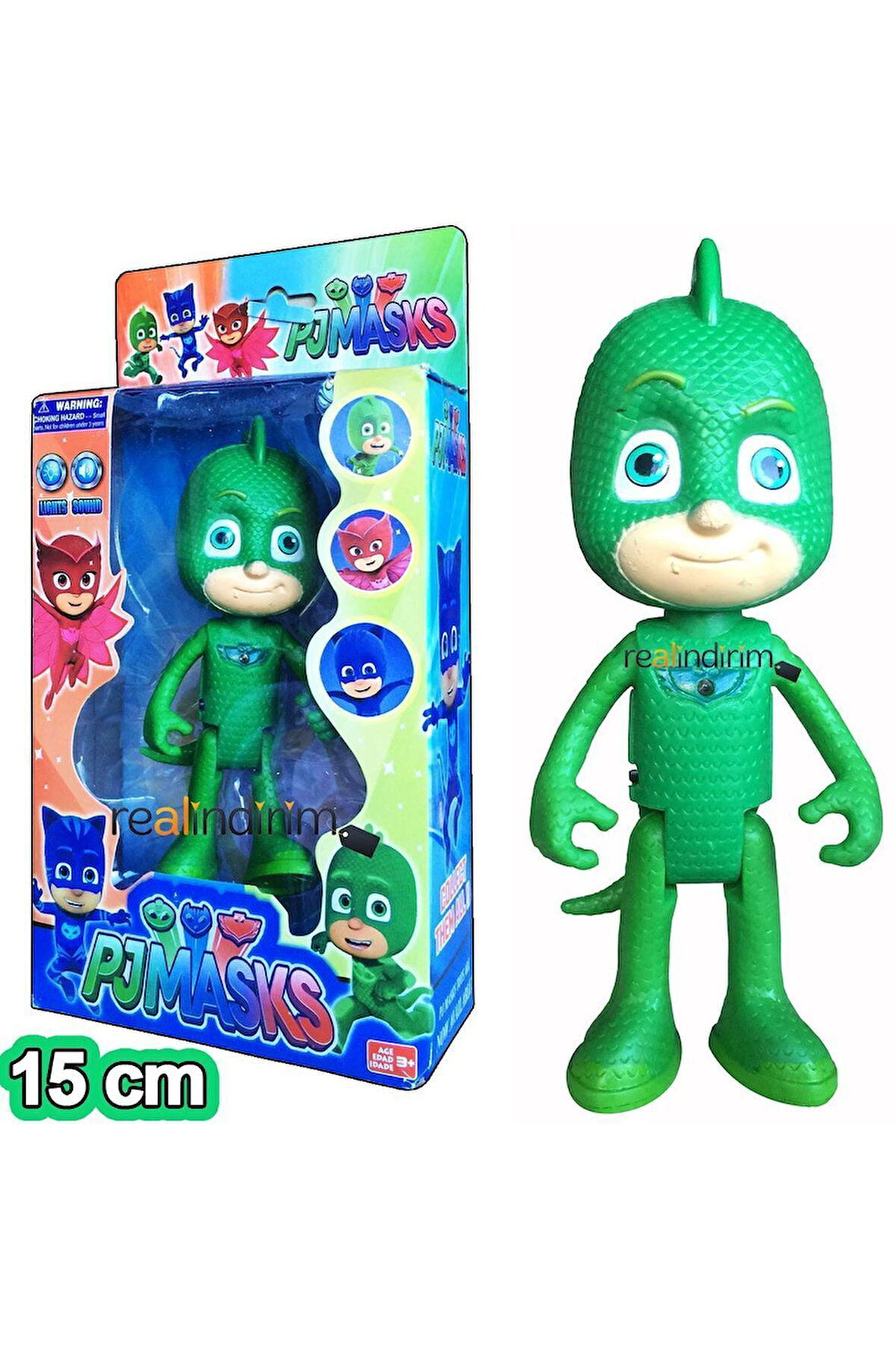Gekko Figür Karakter Oyuncak Işıklı Sesli 15Cm Benzer Ürün Çocuk Eğitici Oyuncaklar