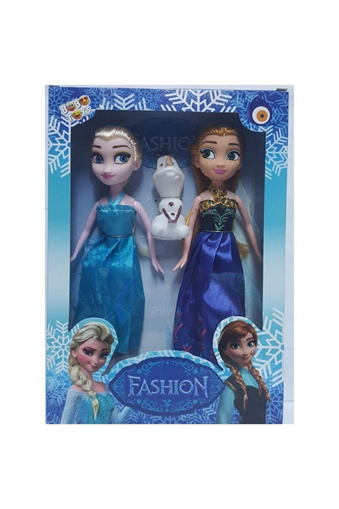 Mavi Elbiseli Elsa Anna Oyuncak Bebek 23cm Çocuk Eğitici Oyuncaklar