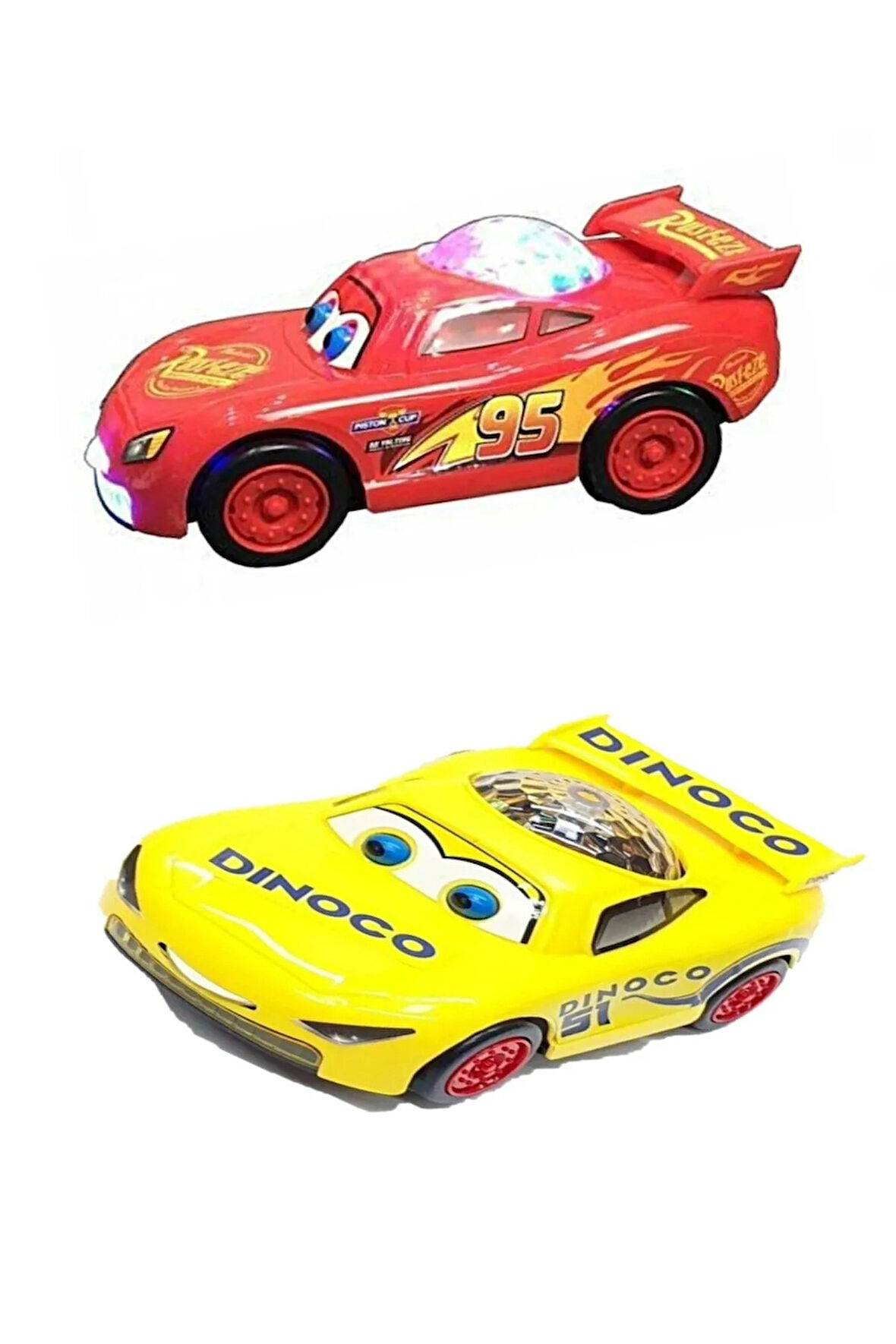 Cars Üstü Işıklı Dil Çıkaran Müzikli Araba Sarı Çocuk Eğitici Oyuncaklar