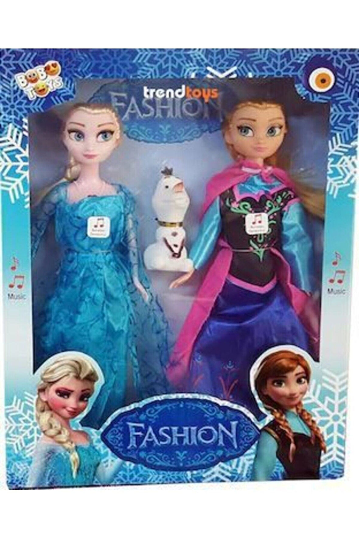 Karlar Ülkesi Frozen Elsa Ve Anna Olaflı 3'lü Set Şarkı Söyleyen