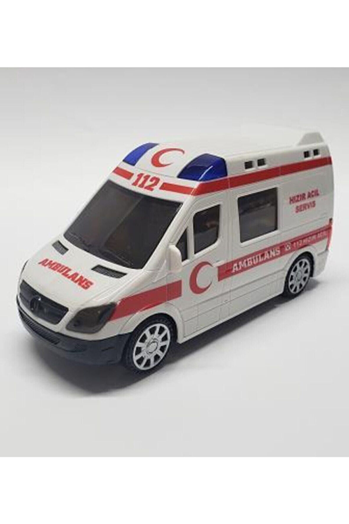 Pilli 3d Işıklı Ambulans Sesli Oyuncak Araba Çocuk Eğitici Oyuncaklar