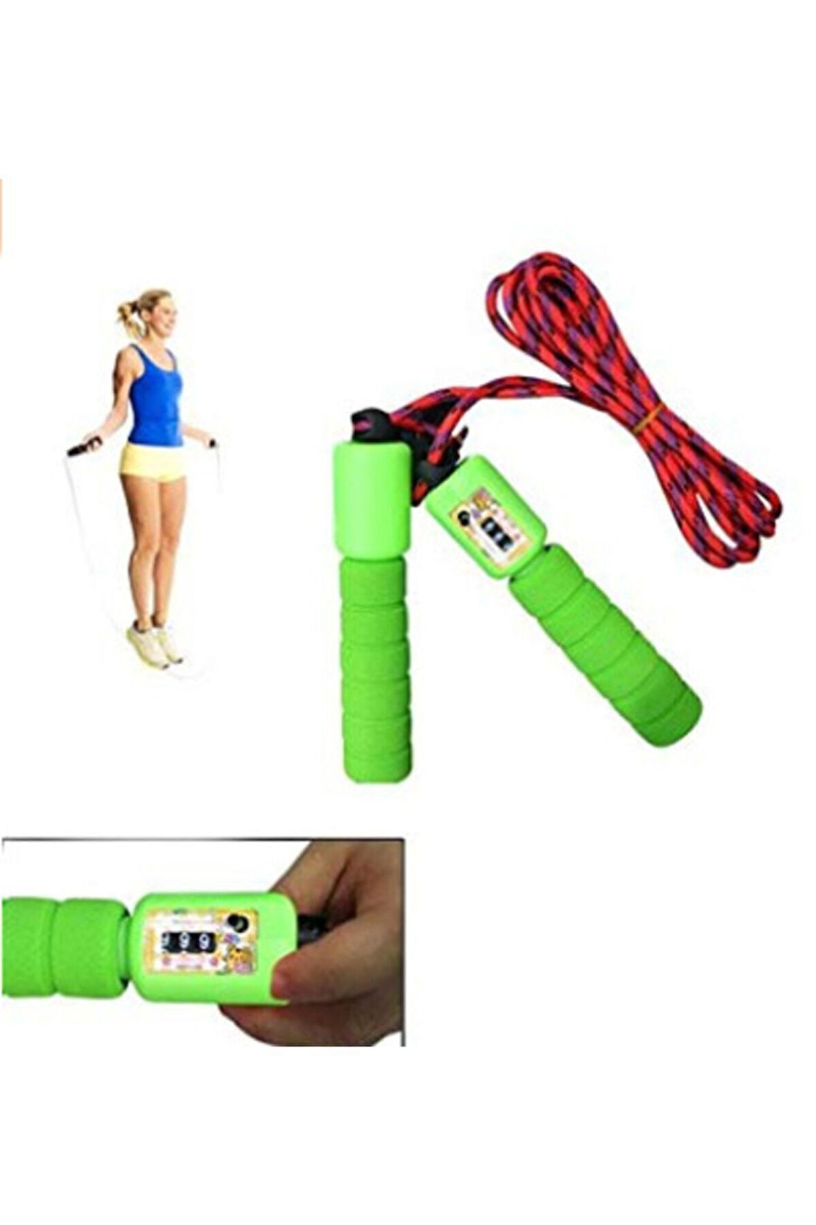 Sayaçlı Atlama Ipi Saplı Antrenman Aleti Ip Egzersiz Evde Spor Çocuk Eğitici Oyuncaklar