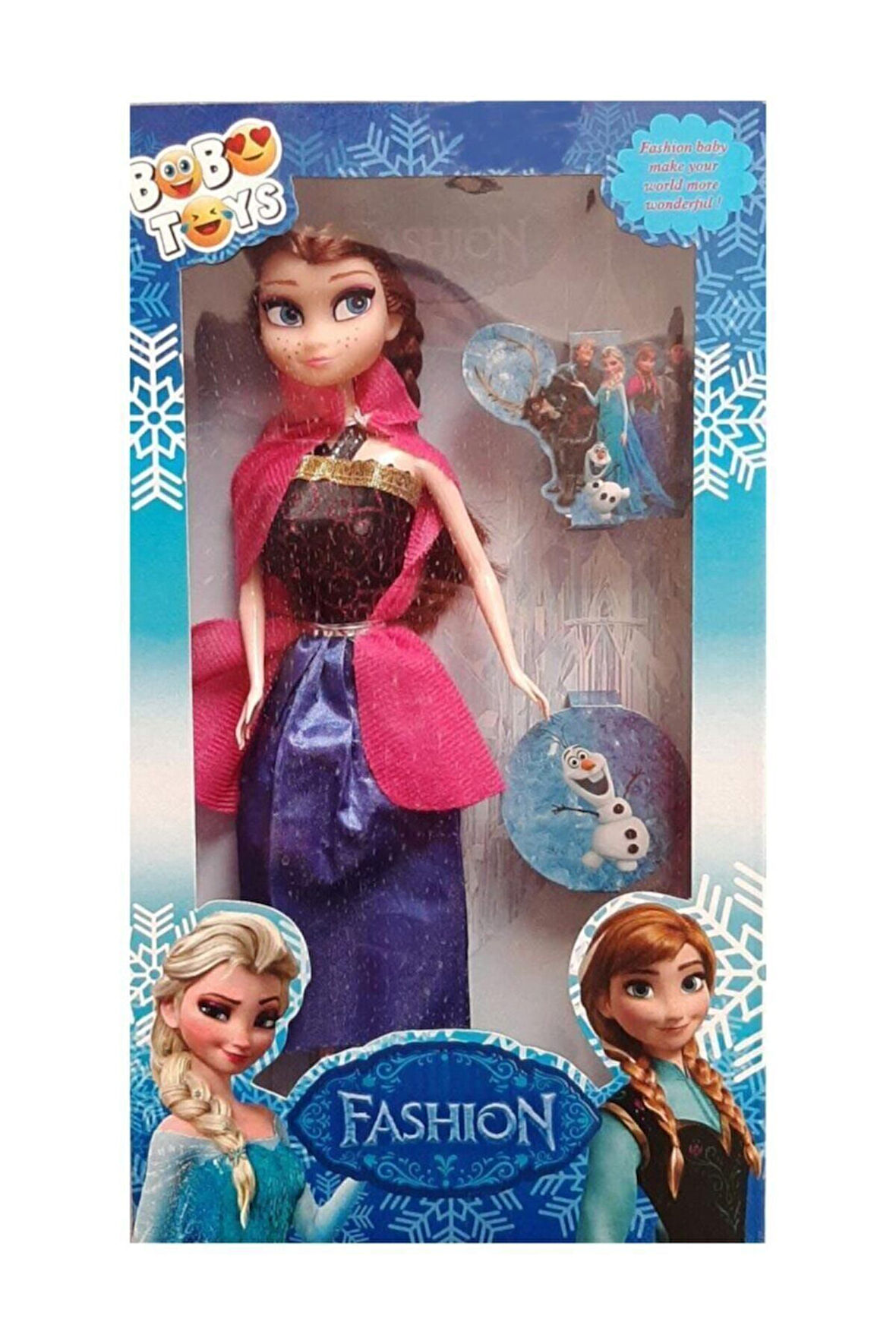 Pelerinli Fashion Frozen Anna Elsa Bebek Çocuk Eğitici Oyuncaklar