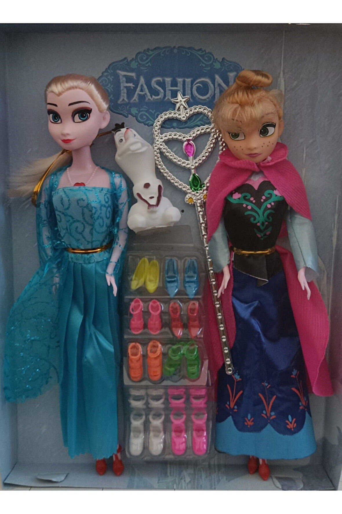 Karlar Ülkesi Elsa Ve Anna Hareketli Şarkı Söyleyen Toplam 20 Parça Eşyalı Bebek Çocuk Eğitici Oyun