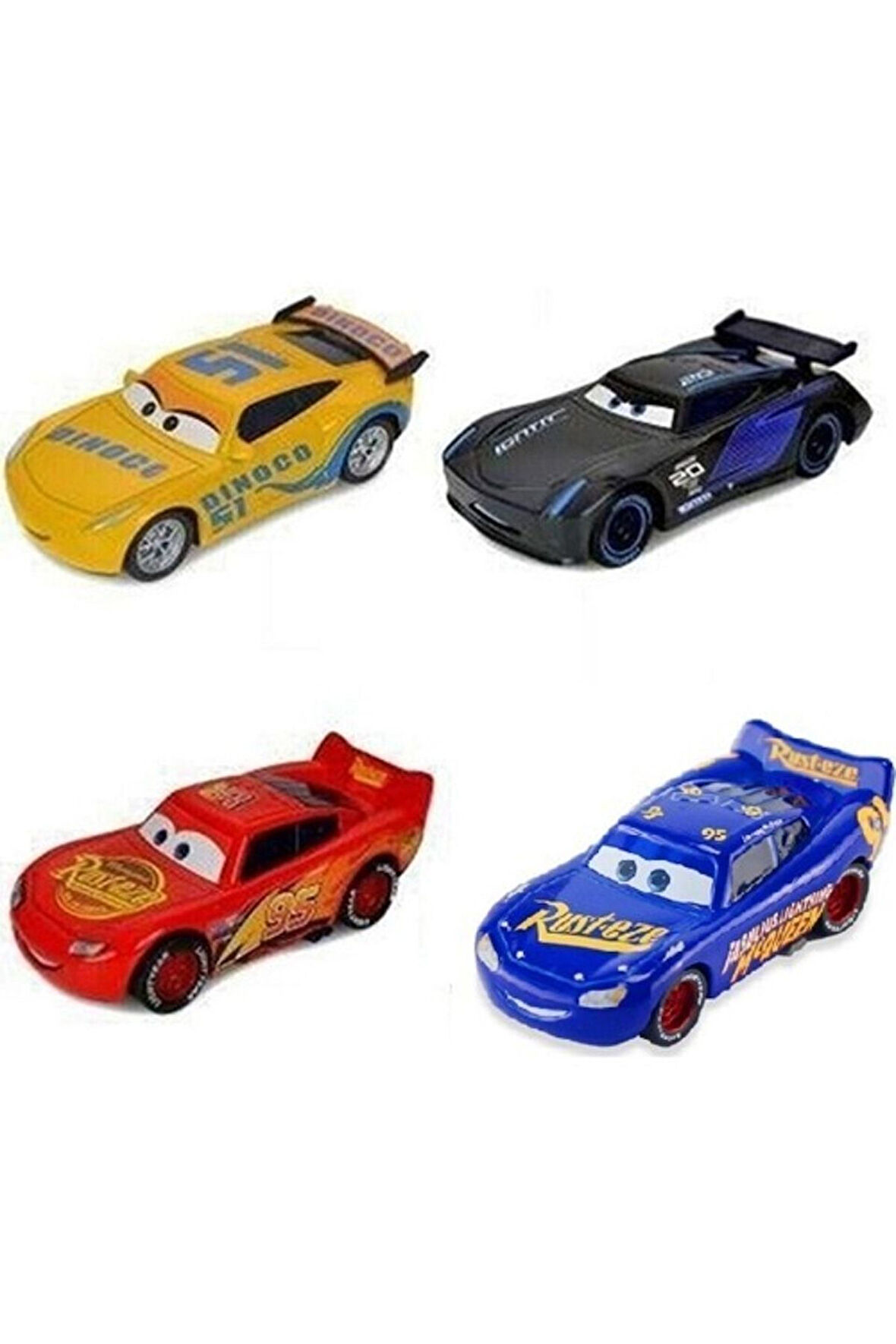 Oyuncak Bayim Şimşek Mcqueen Cars Oyuncak Arabalar Metal 4'lü Set Çocuk Eğitici Oyuncaklar