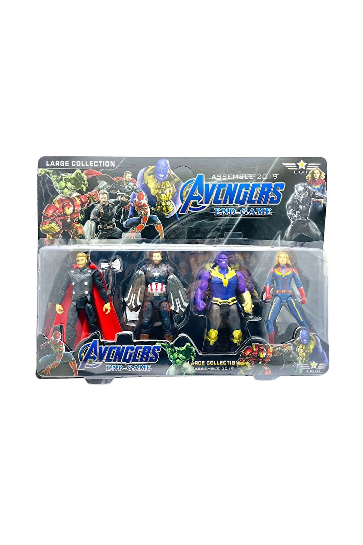 Yenilmezler Thanos Captain Marvel Thor Captain Amerika New Sesion 4lü Figür Seti Çocuk Eğitici Oyun