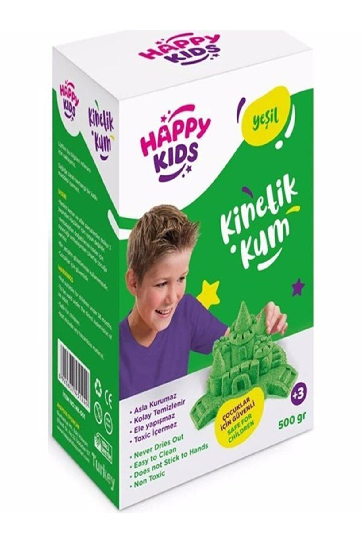 Happy Kids Kinetik Kum - Yeşil 500gr Çocuk Eğitici Oyuncaklar