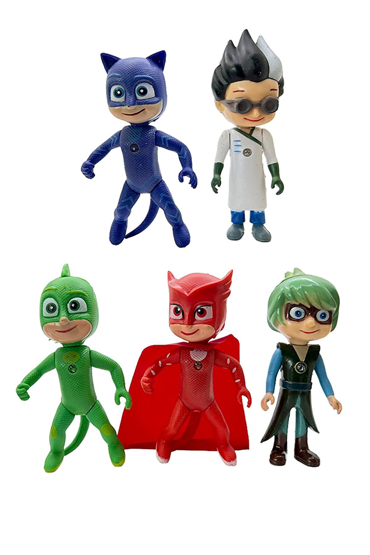 Pijamaskeliler Büyük Boy Karakterler Oyuncak 5li Set ışıklı Çocuk Eğitici Oyuncaklar