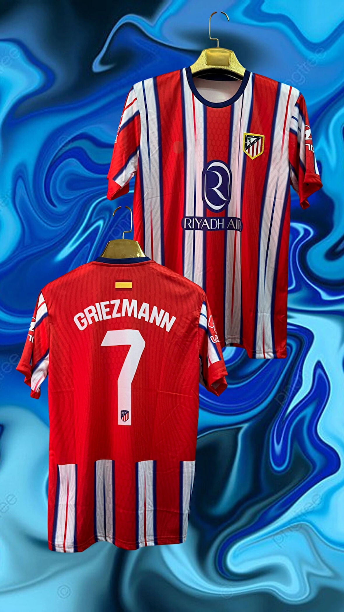 Unisex 2024/25 Sezonu Griezmann 7 Numara Kırmızı Beyaz