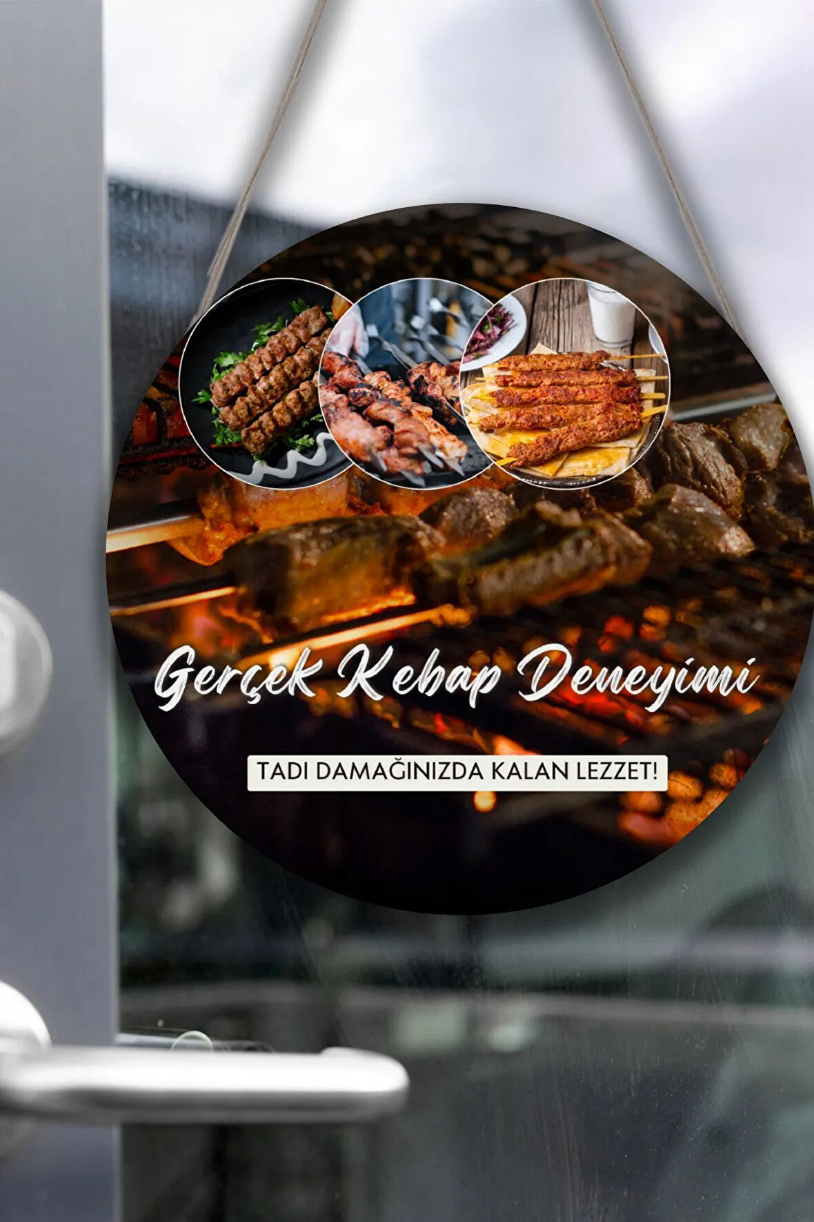 Kebap Salonu Için Duvar, Kapı, Tek Taraflı Askılı Pano Karşılama Tabelası, Restoran Süs Tablo
