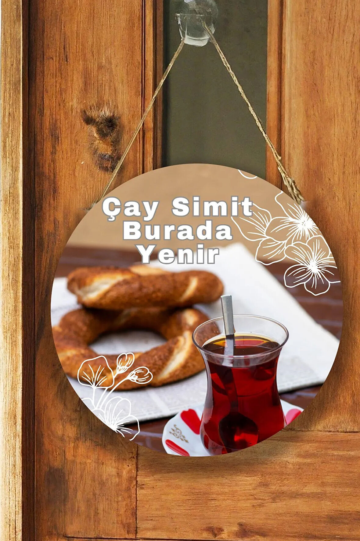 Simit Salonu Için Duvar, Kapı, Tek Taraflı Askılı Pano Karşılama Tabelası, Tablo Süs Dekor