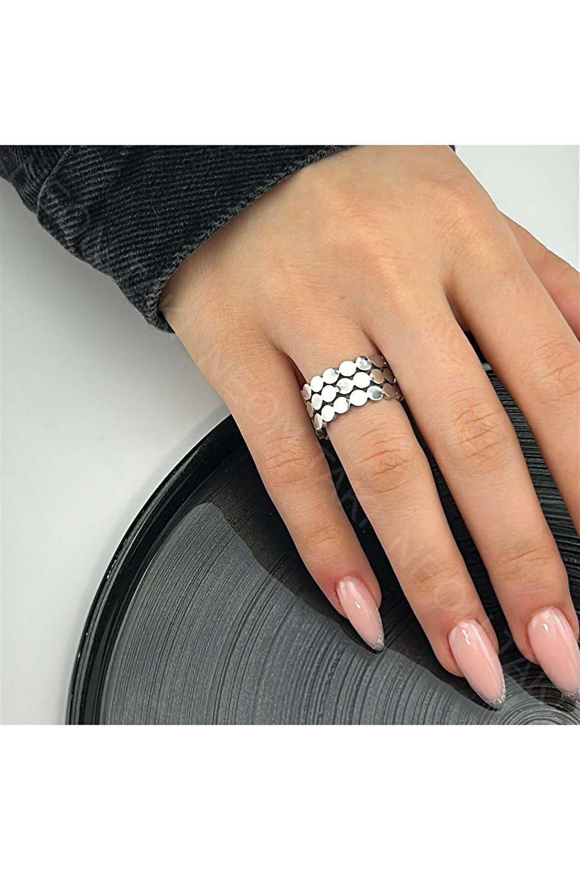 Xxx Paslanmaz Çelik Yüzük 51, Gümüş Renk, Ayarlanabilir