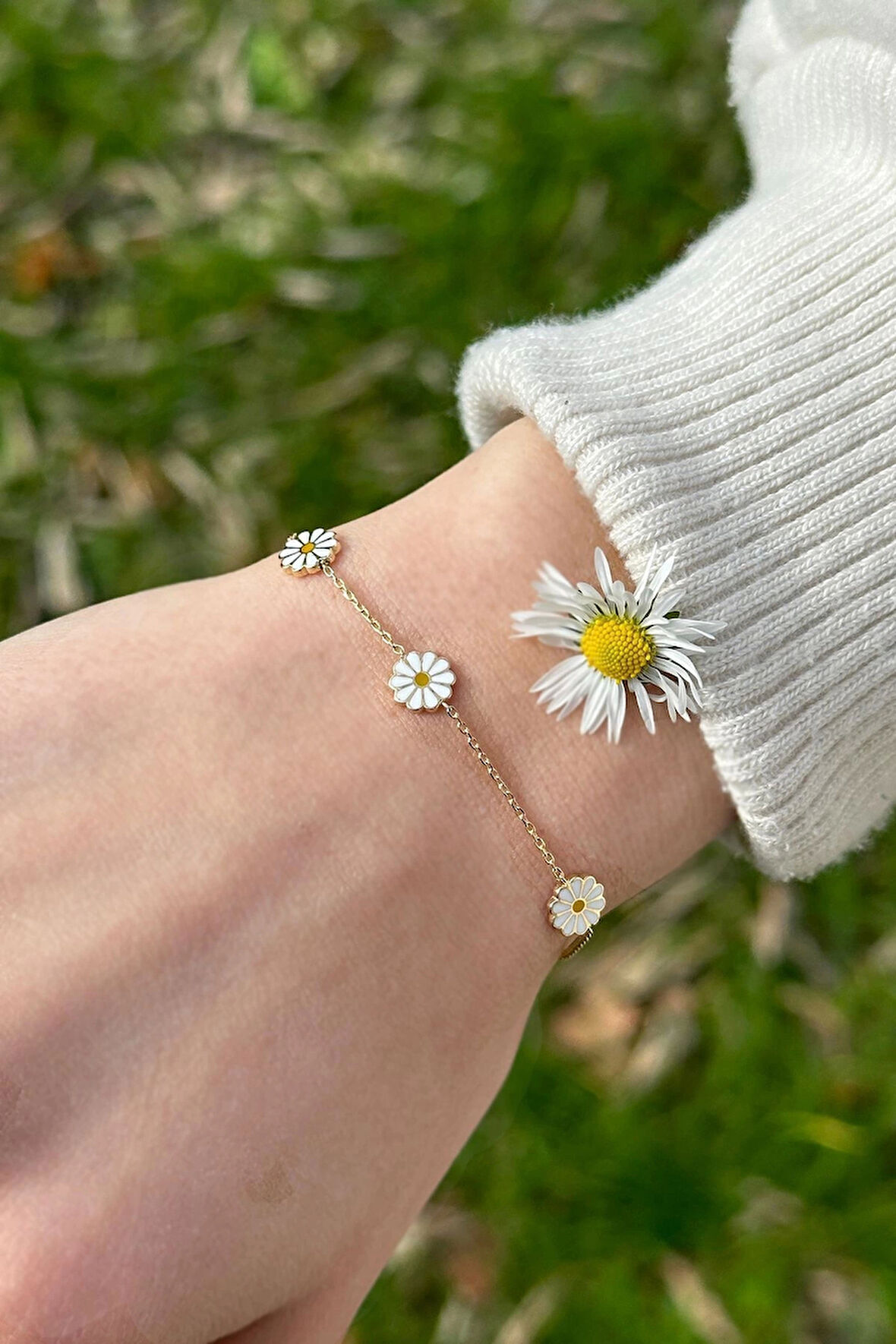 Papatya Altın Bileklik