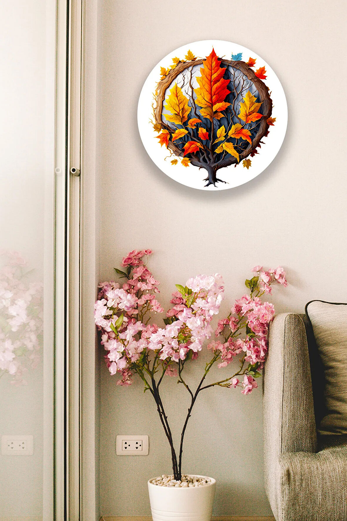 Yaprak Dekoratif Ahşap Mdf Tablo Modeli, Ev, Oturma Odası, Salon, Ofis, Yatak Odası Duvar Dekoru