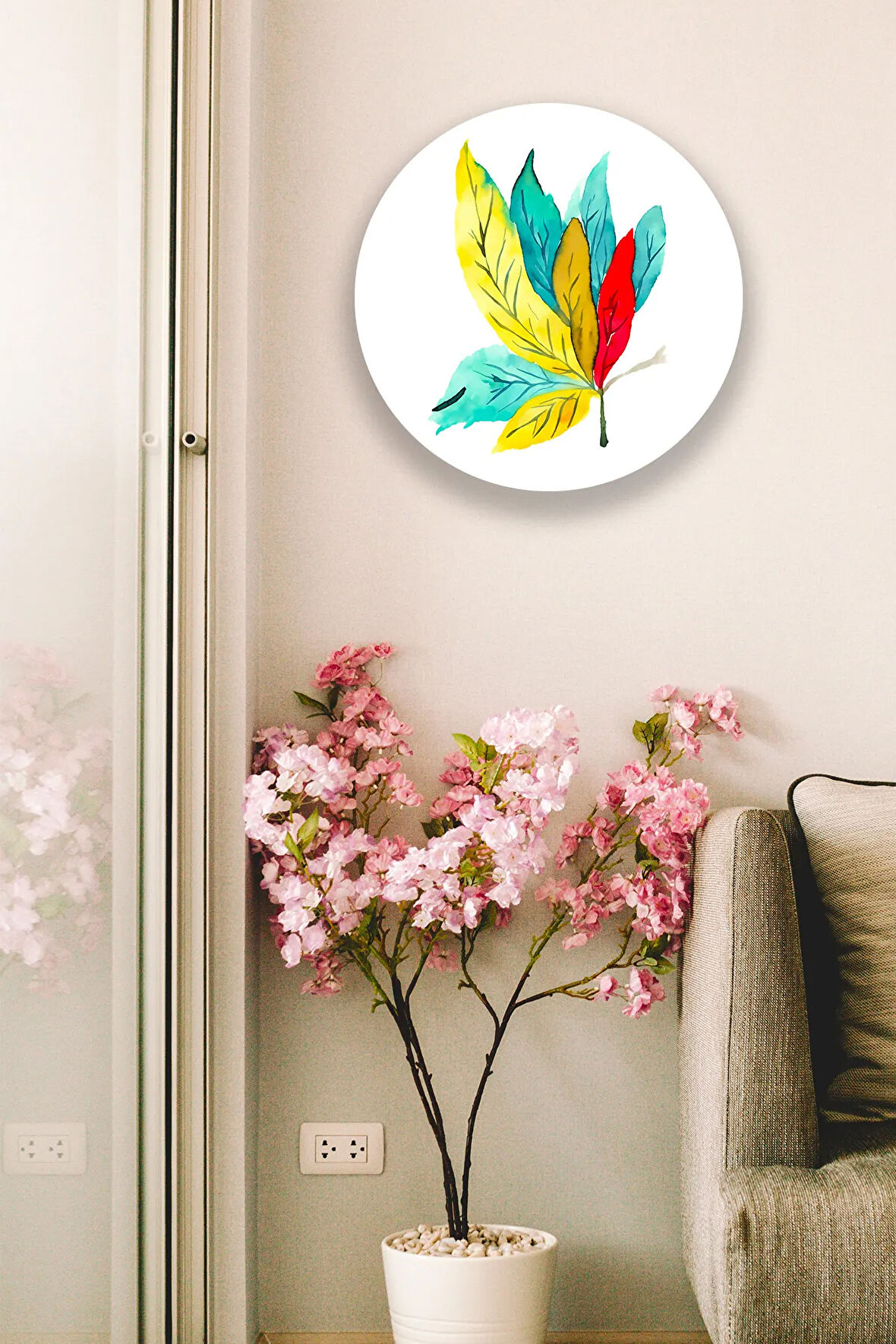 Yaprak Dekoratif Ahşap Mdf Tablo Modeli, Ev, Oturma Odası, Salon, Ofis, Yatak Odası Duvar Dekoru