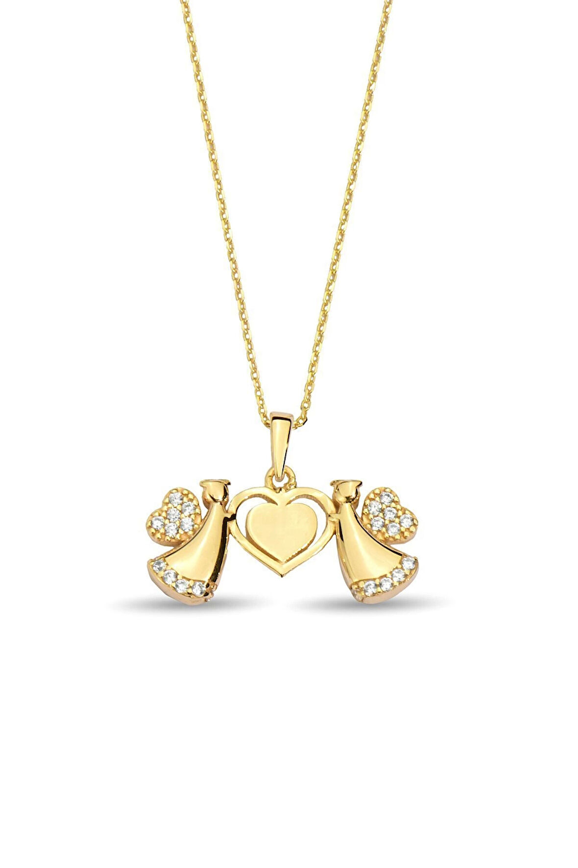 Kanatlı Kalp Altın Kolye