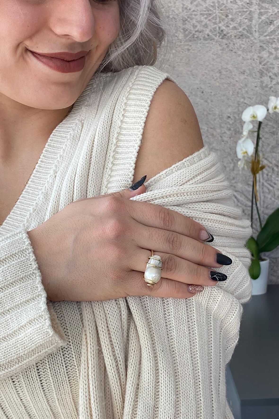 Birinci1926 14 Ayar Altın Mengeç Kıvrımlı Barok Kadın Yüzük