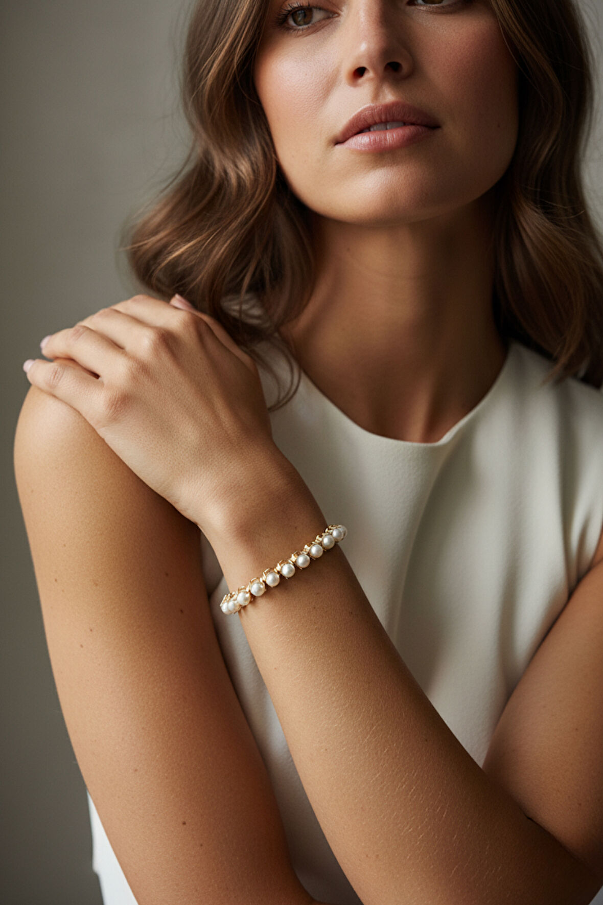 Üç Tırnaklı Doğal İnci Bileklik