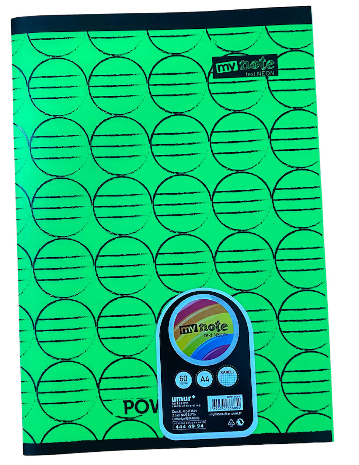 Mynote Text Neo A4 Defter 60yp Kareli