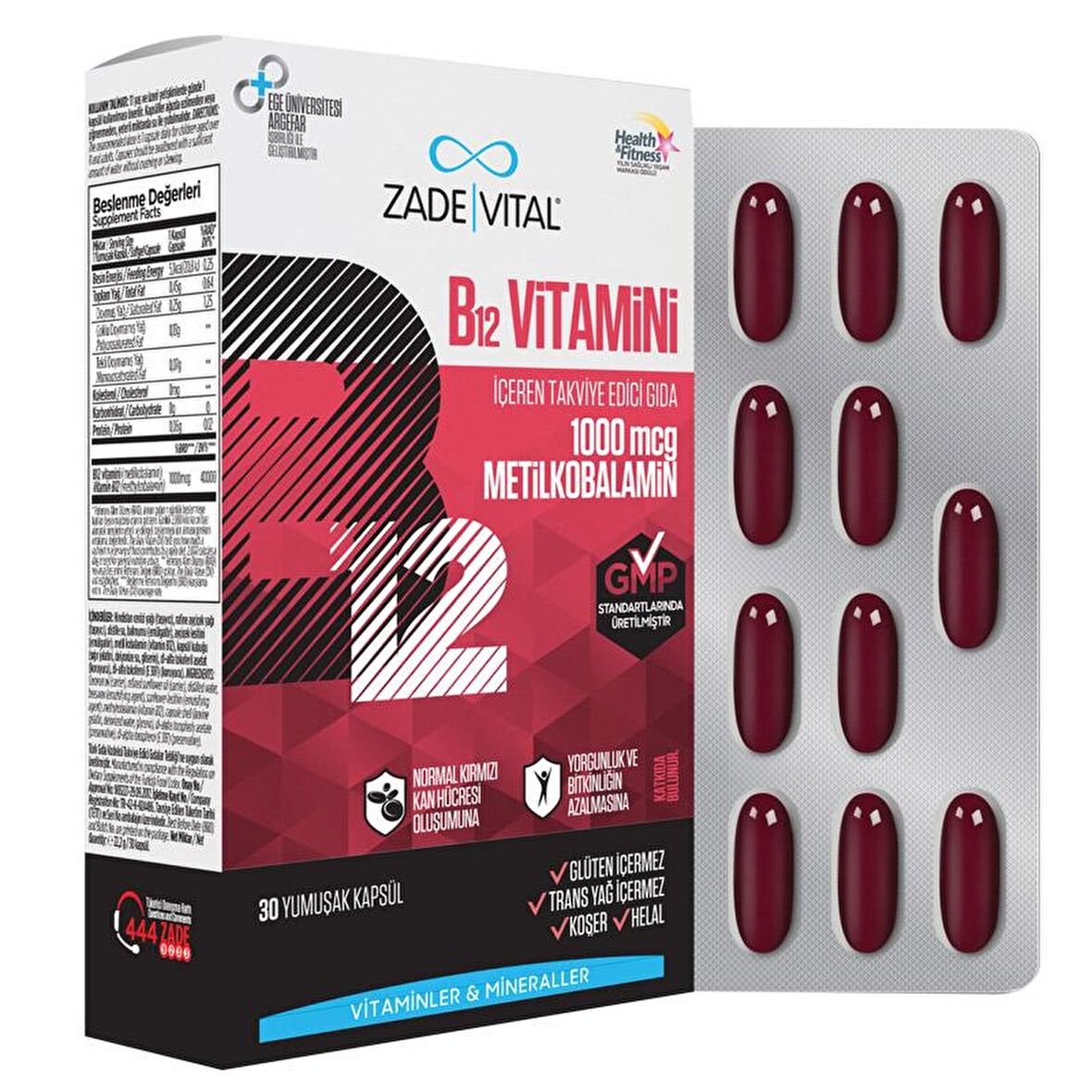 Vitamin B12 30 Yumuşak Kapsül