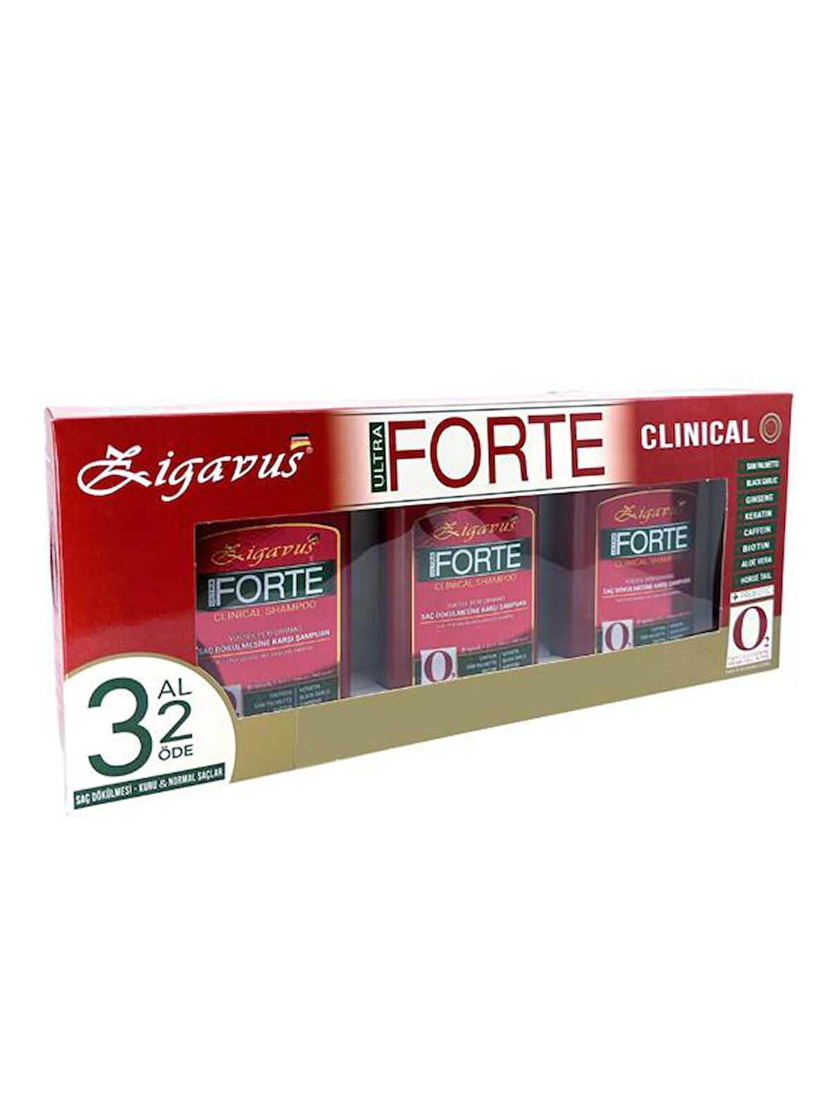 Zigavus Forte Şampuan Kuru Normal 3 Al 2 Öde