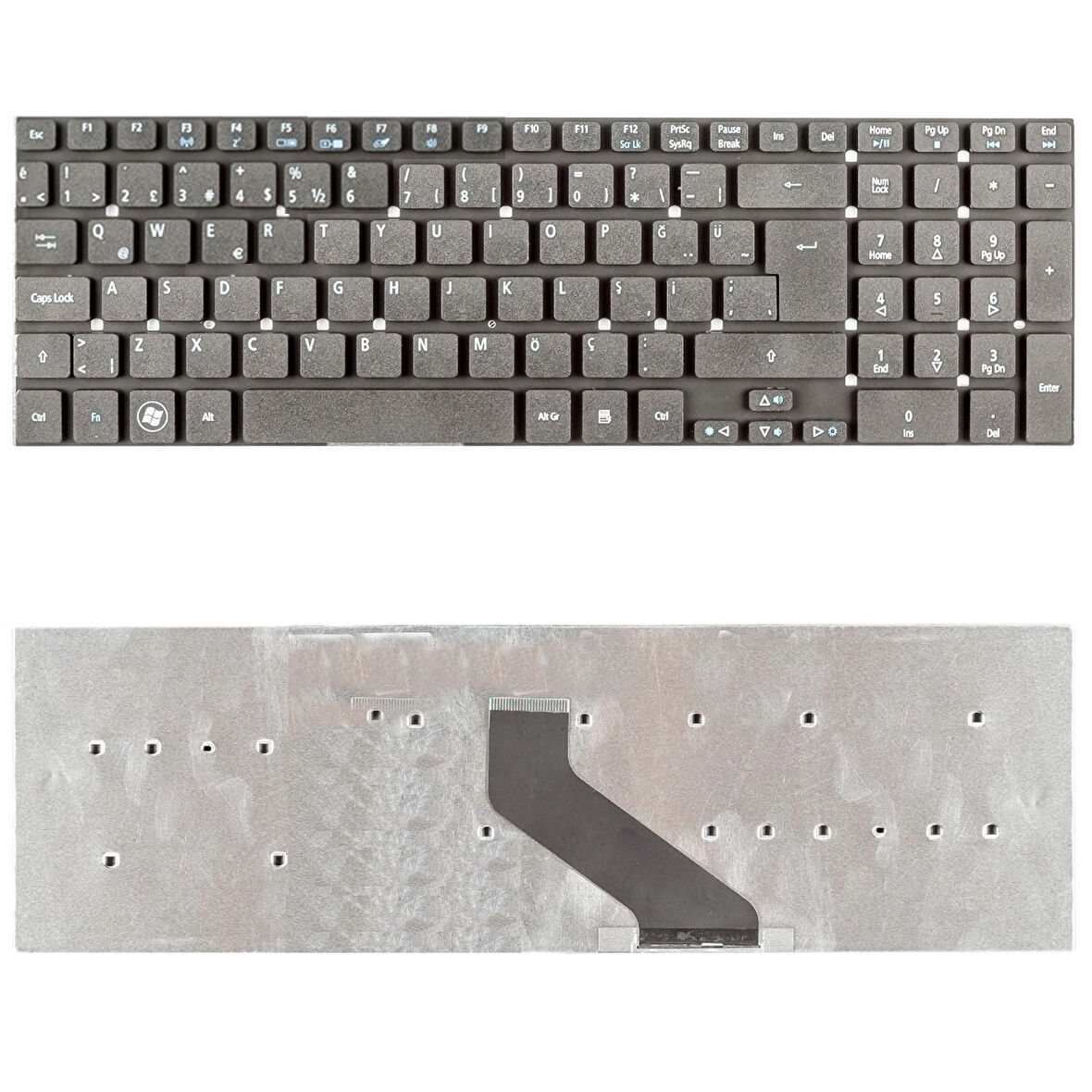 Acer Aspire ES1-512, ES1-531, ES1-571 Uyumlu Klavye Tuş Takımı Siyah Q TR Laptop Klavye