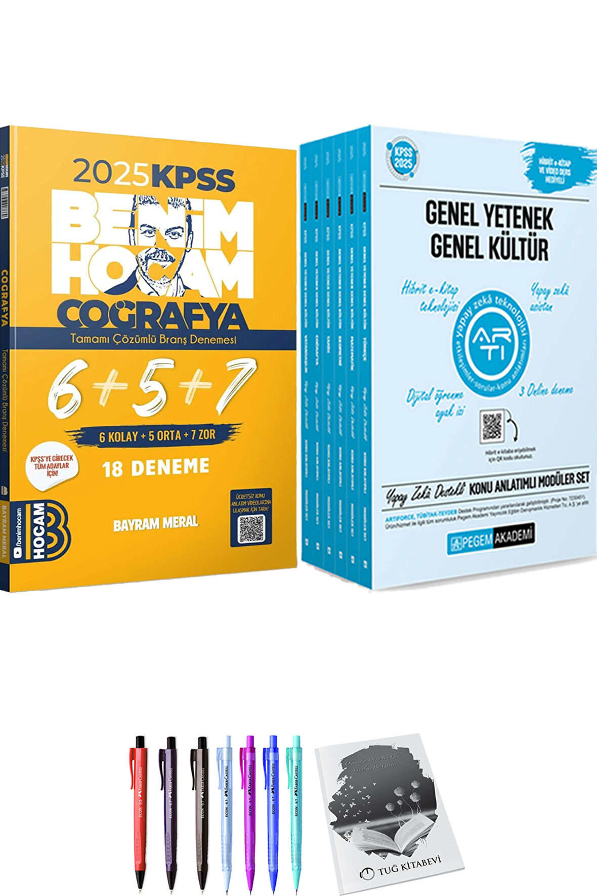 Benim Hocam 2025 KPSS Coğrafya 18 Deneme - 2025 KPSS Lisans Konu Anlatımlı Modüler Set - (6 Kitap) + Hediyeli