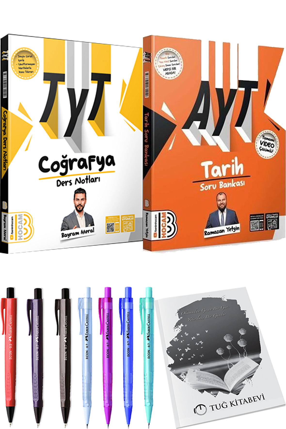 2025 AYT Tarih Soru Bankası - 2025 TYT Coğrafya Ders Notları + Hediyeli