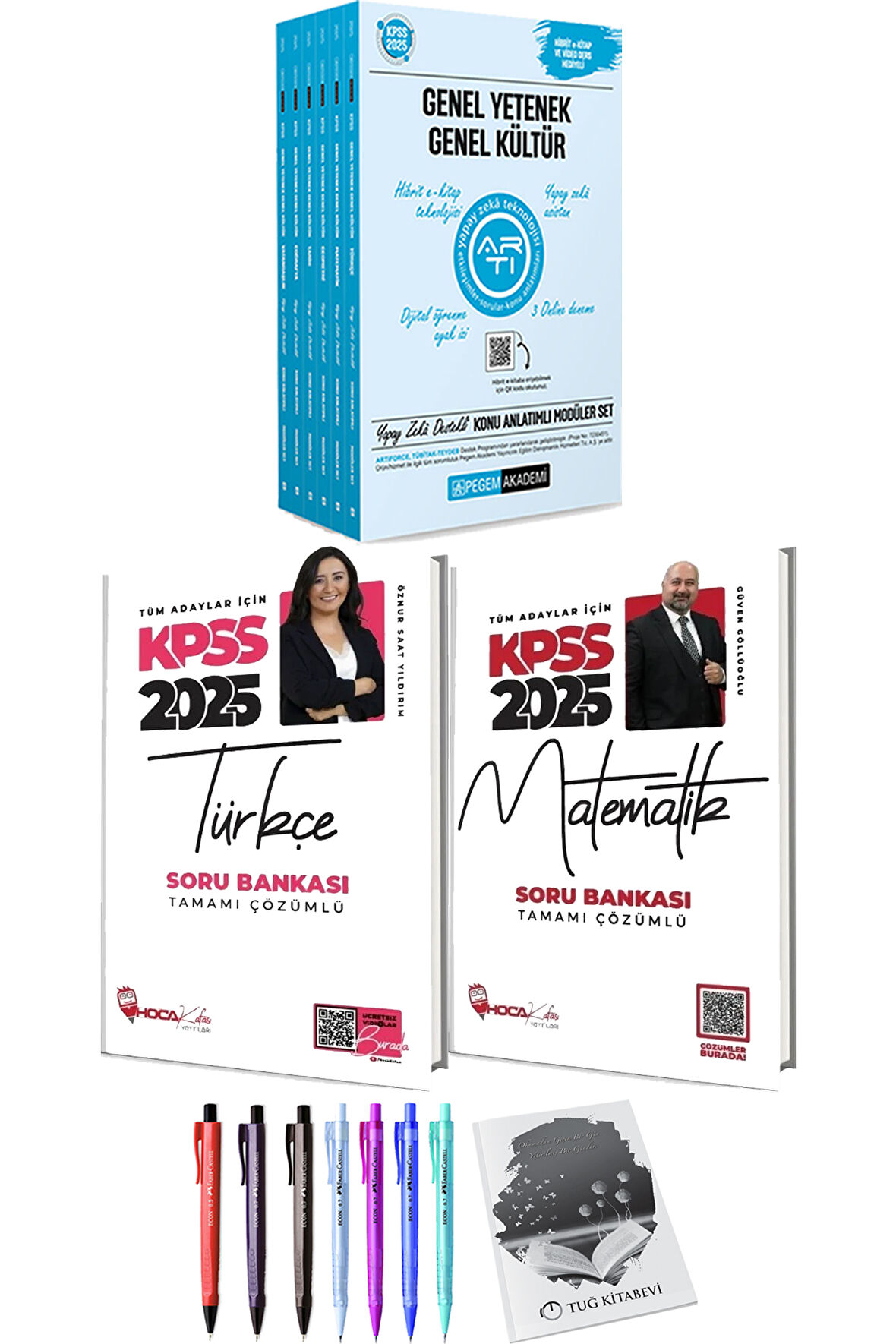 Hoca Kafası 2025 KPSS Türkçe Matematik Soru Bankası - 2025 KPSS Lisans Konu Anlatımlı Modüler Set - (6 Kitap) + Hediyeli
