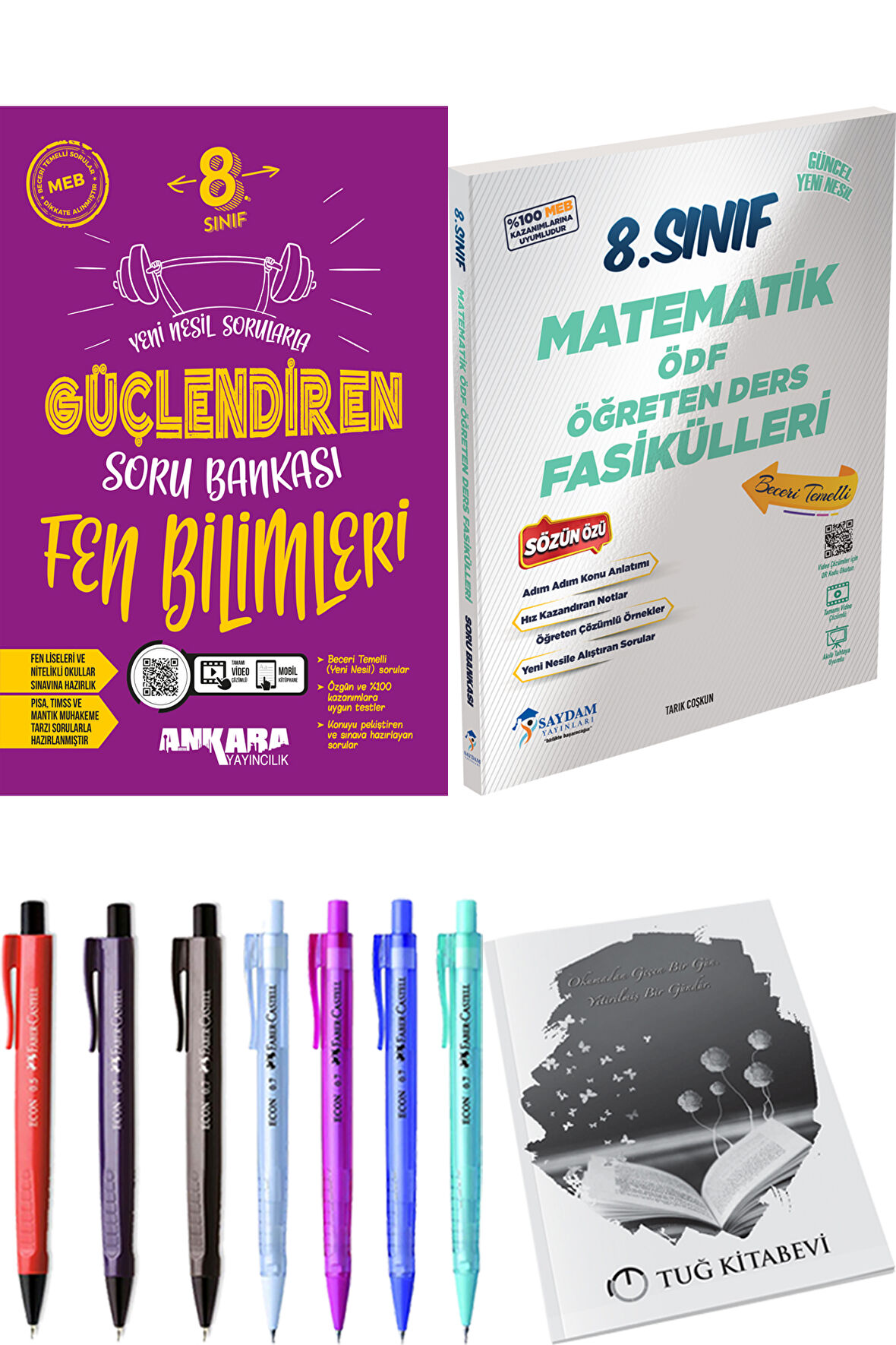 Ankara Yayıncılık 8. Sınıf LGS Fen Bilimleri Güçlendiren Soru Bankası - 8. Sınıf LGS Matematik Ödf Öğreten Ders Fasikülleri Soru Bankası
