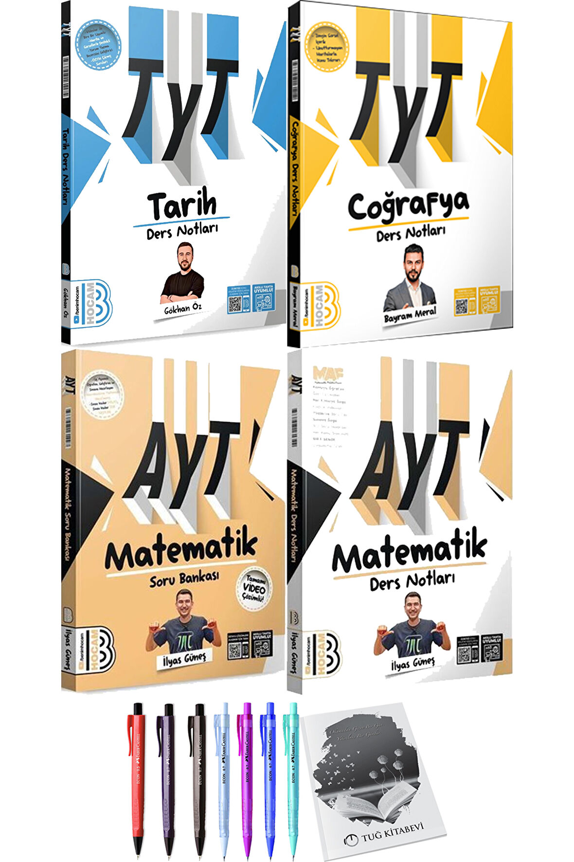 2025 TYT Tarih Coğrafya Ders Notu - 2025 AYT Matematik Soru Ders Notu + Hediyeli