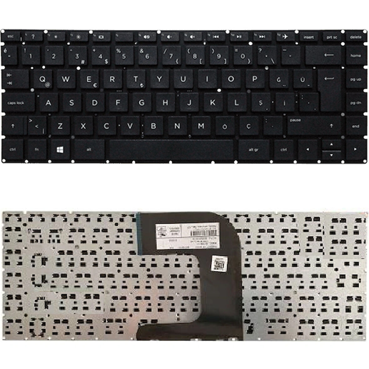 Hp 14-AM112NT, 14-AM113NT, 14-AM114NT Klavye Tuş Takımı Tuş Seti Siyah Türkçe