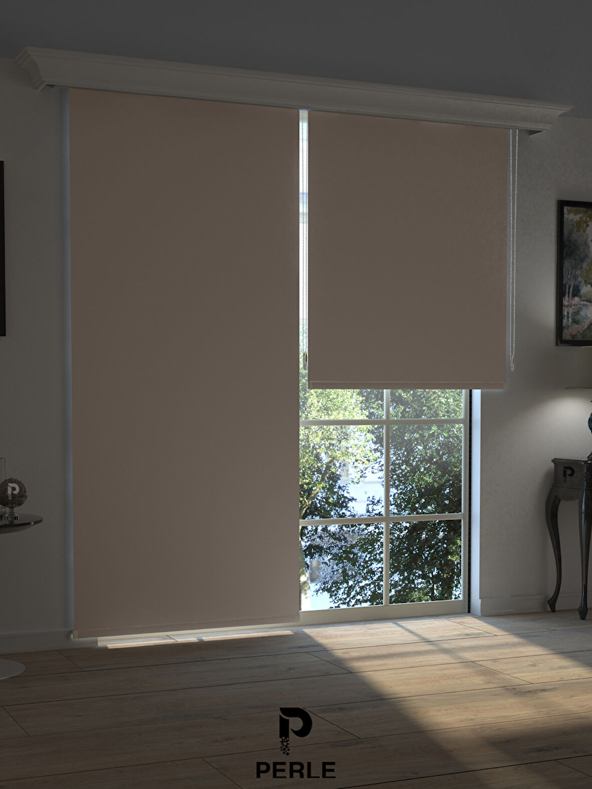 Perle  Krem Blackout Stor Perde Tam Karartma Yüksek Kalite SUPERBLACKOUT