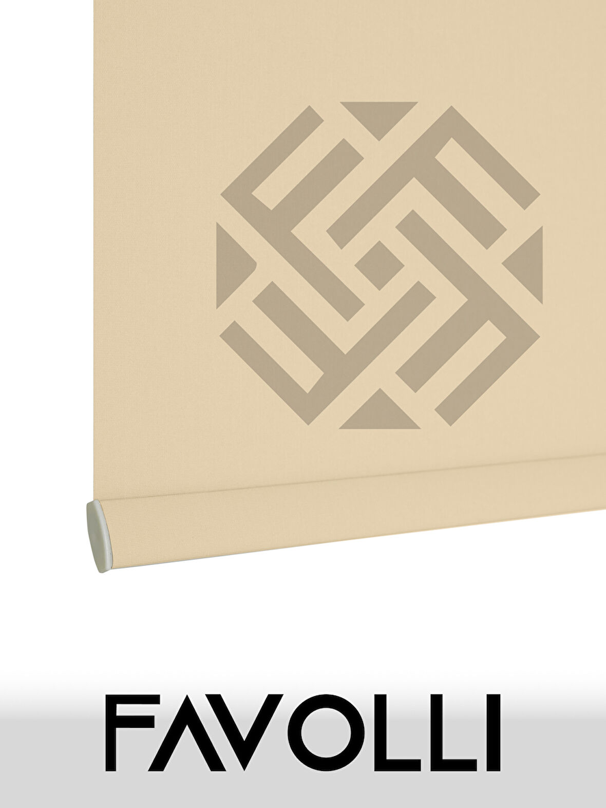 FAVOLLİ Bej Karartma Blackout Stor Perde Metal İthal Kasa Işık geçirmez